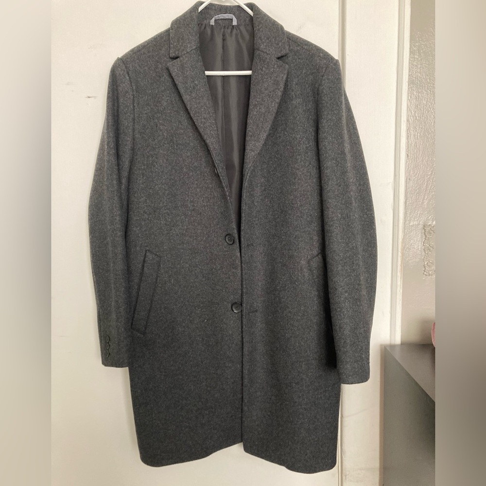 Old Navy Men's Charcoal Soft-Brushed Three Button Topcoat (M) NWT